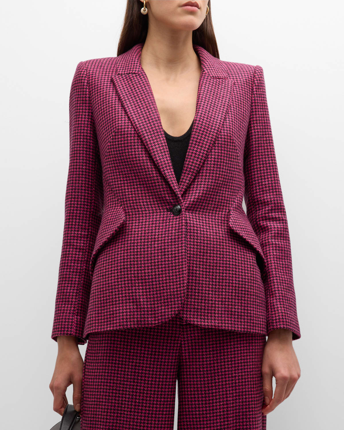 L'Agence Chamberlain Houndstooth Blazer