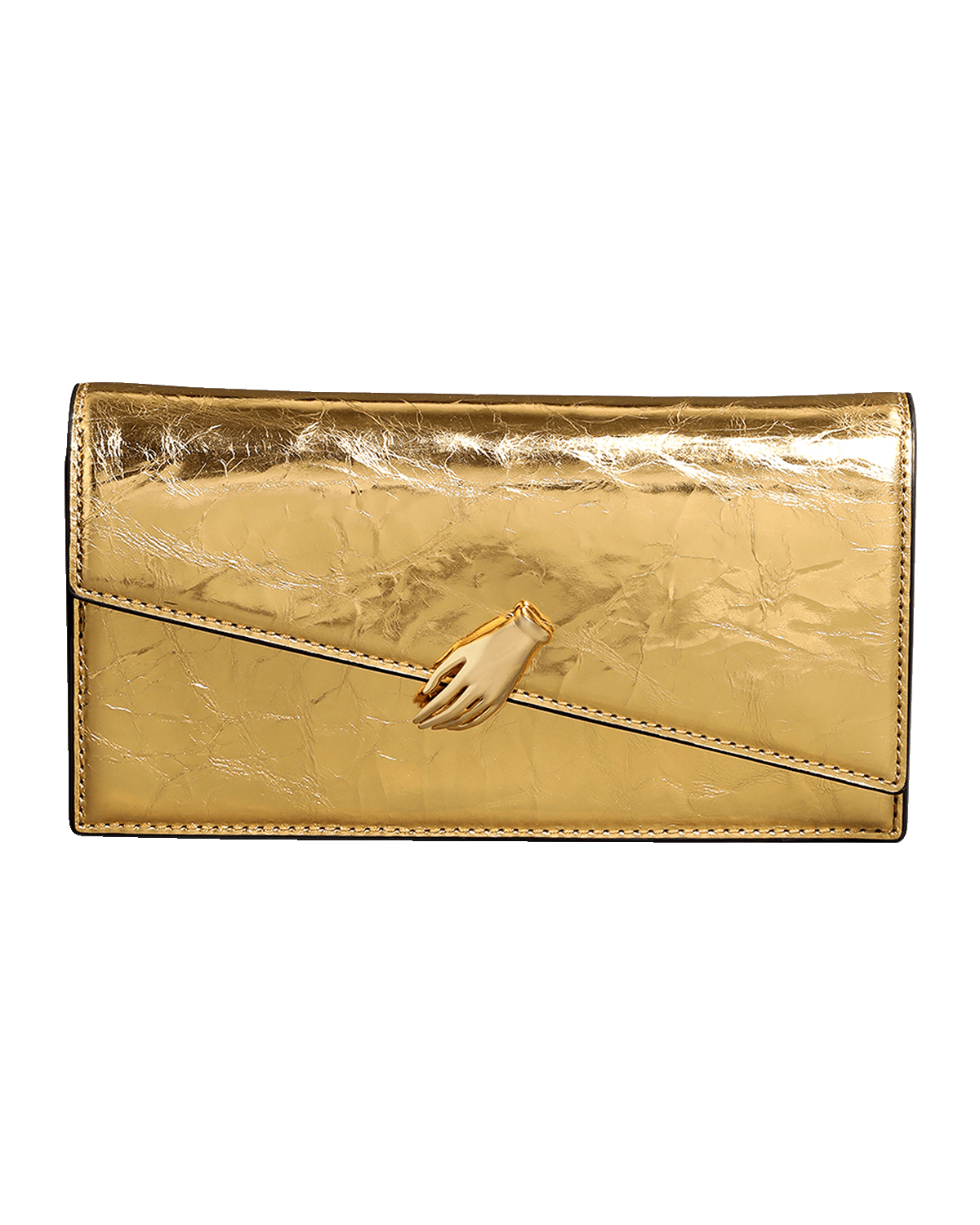 Alexis Bittar In My Dreams Cracked Metallic Chain Crossbody Bag