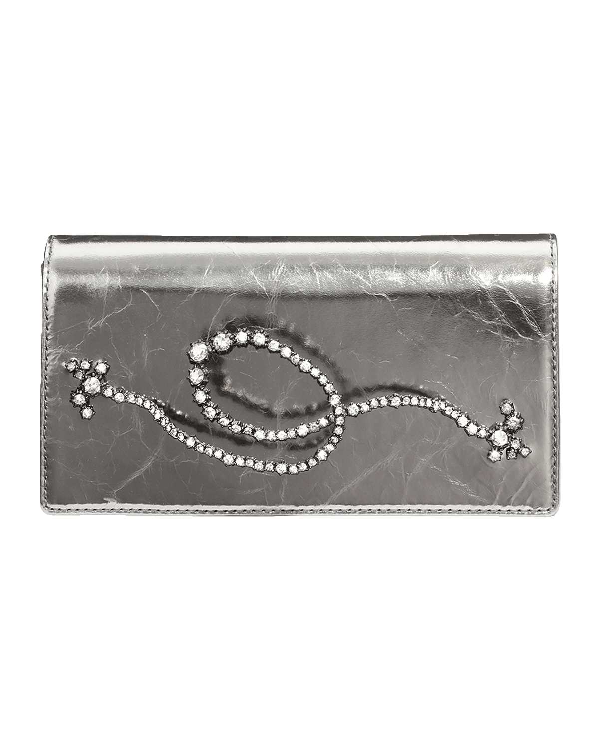 Alexis Bittar Punk Royale Cracked Metallic Clutch Bag