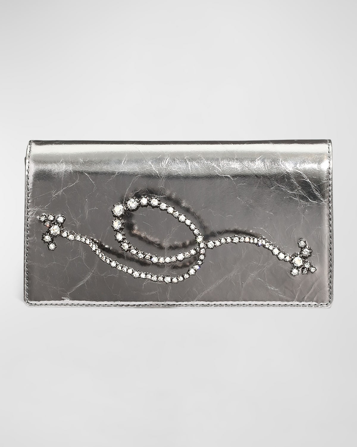 Alexis Bittar Punk Royale Cracked Metallic Clutch Bag