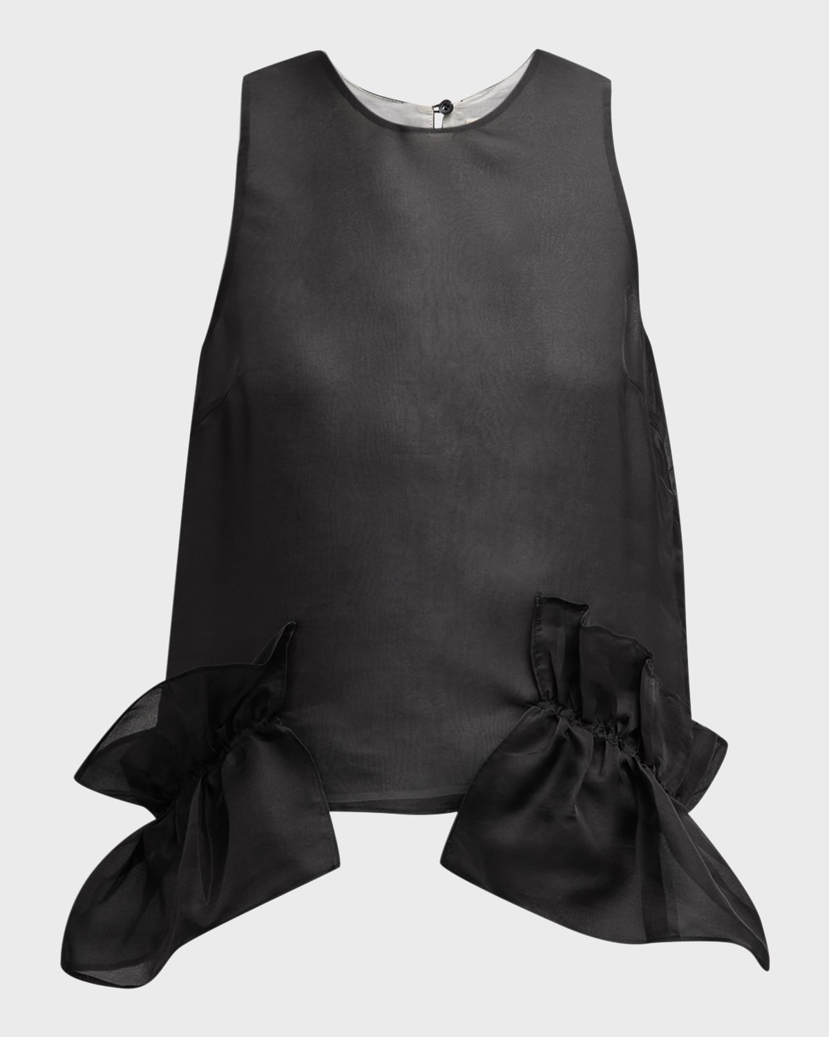 BITE Studios Ruffle Frill Silk Sleeveless Top