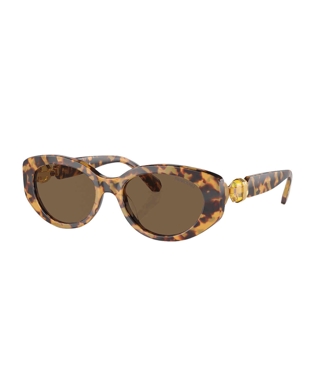 SWAROVSKI Crystal-Embellished Acetate Oval Sunglasses