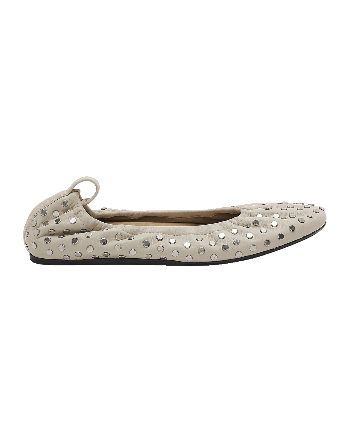 Isabel Marant Belna Studded Leather Ballerina Flats
