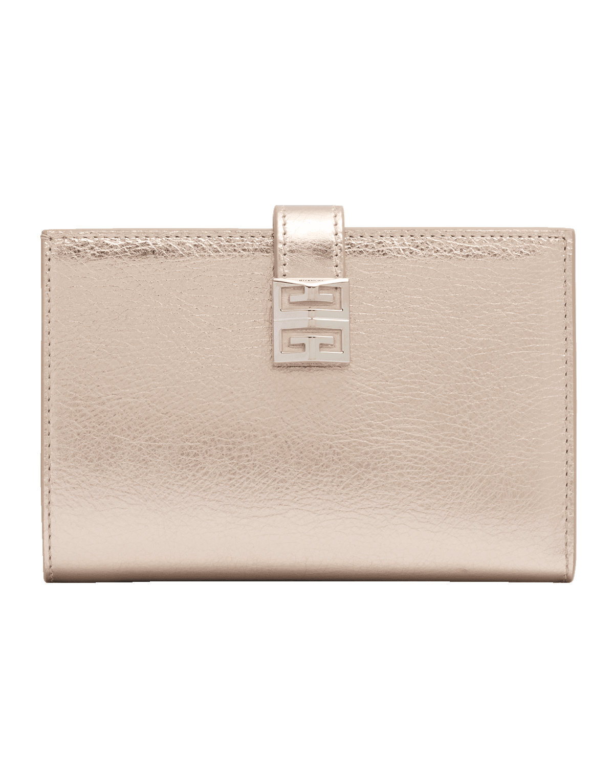 Givenchy 4G Card Holder in Metallized Leather
