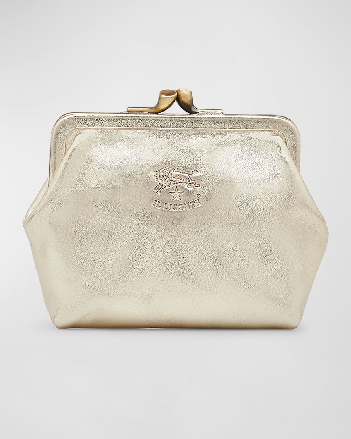 Il Bisonte Manuela Classic Metallic Leather Coin Bag