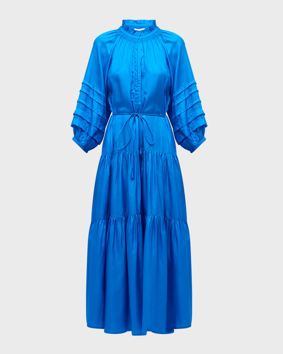 Apiece Apart Trinidad Tiered Blouson-Sleeve Maxi Dress