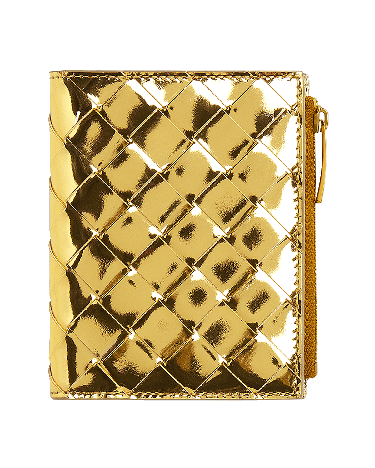Bottega Veneta Small Intrecciato Bifold Zip Wallet