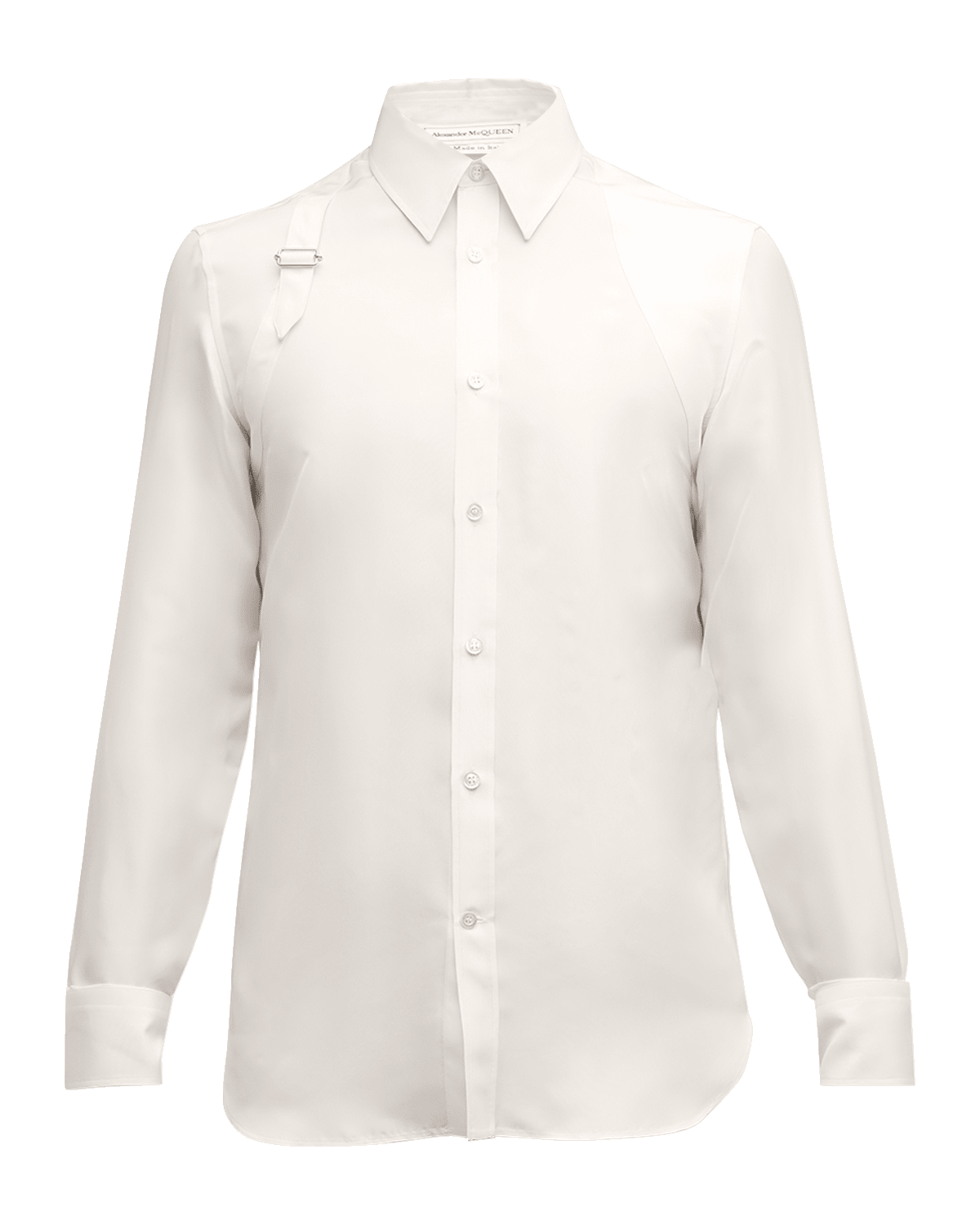 Alexander McQueen Men's Silk Satin Harness Dress Shirt