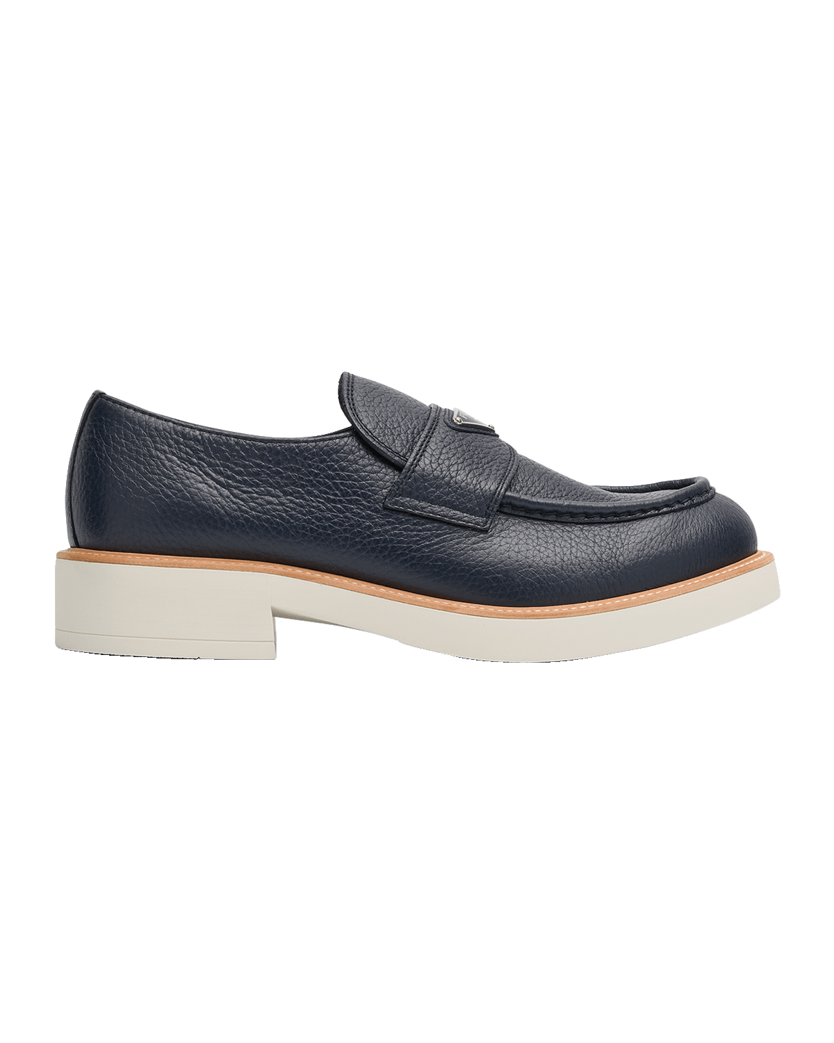 Prada Men's Grained Deerskin Penny Loafers