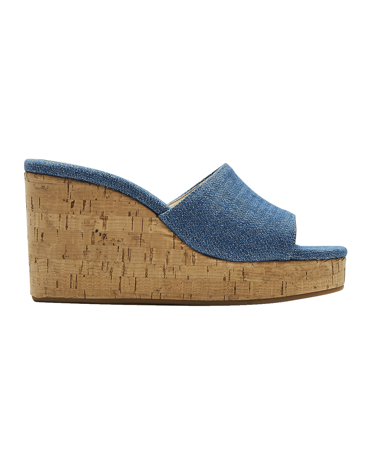 La Canadienne Forest Denim Cork Slide Sandals