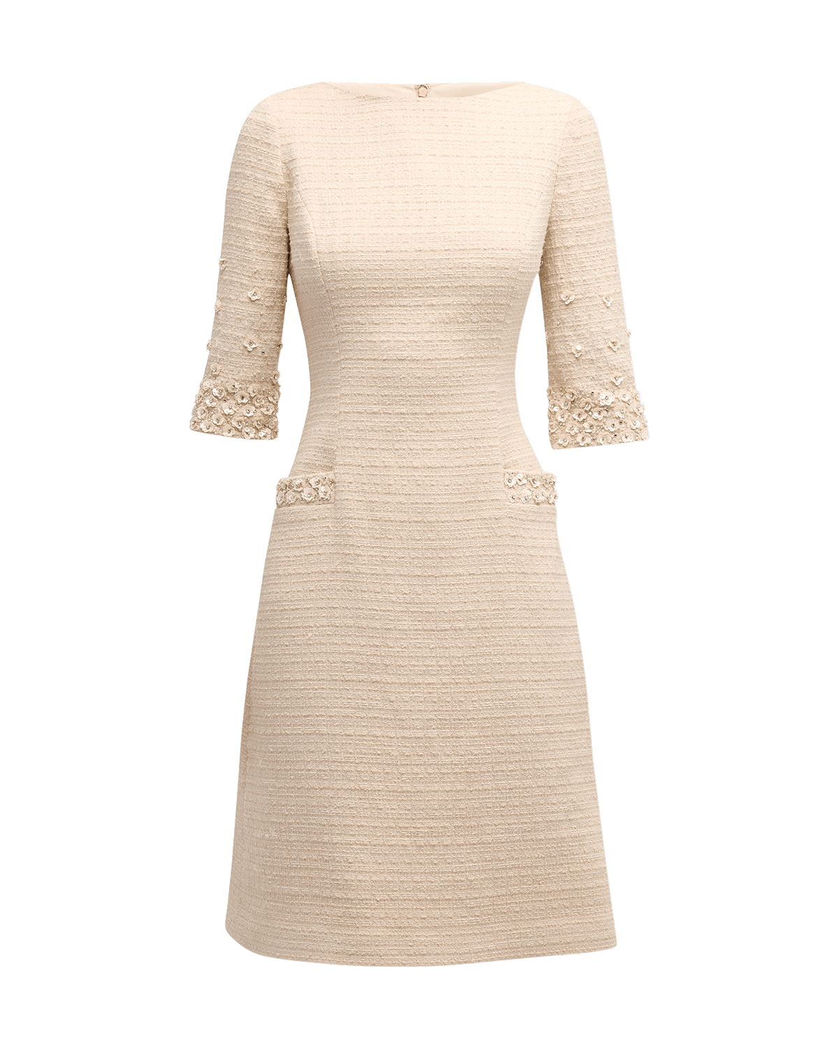kate spade new york flutter-sleeve tweed mini dress