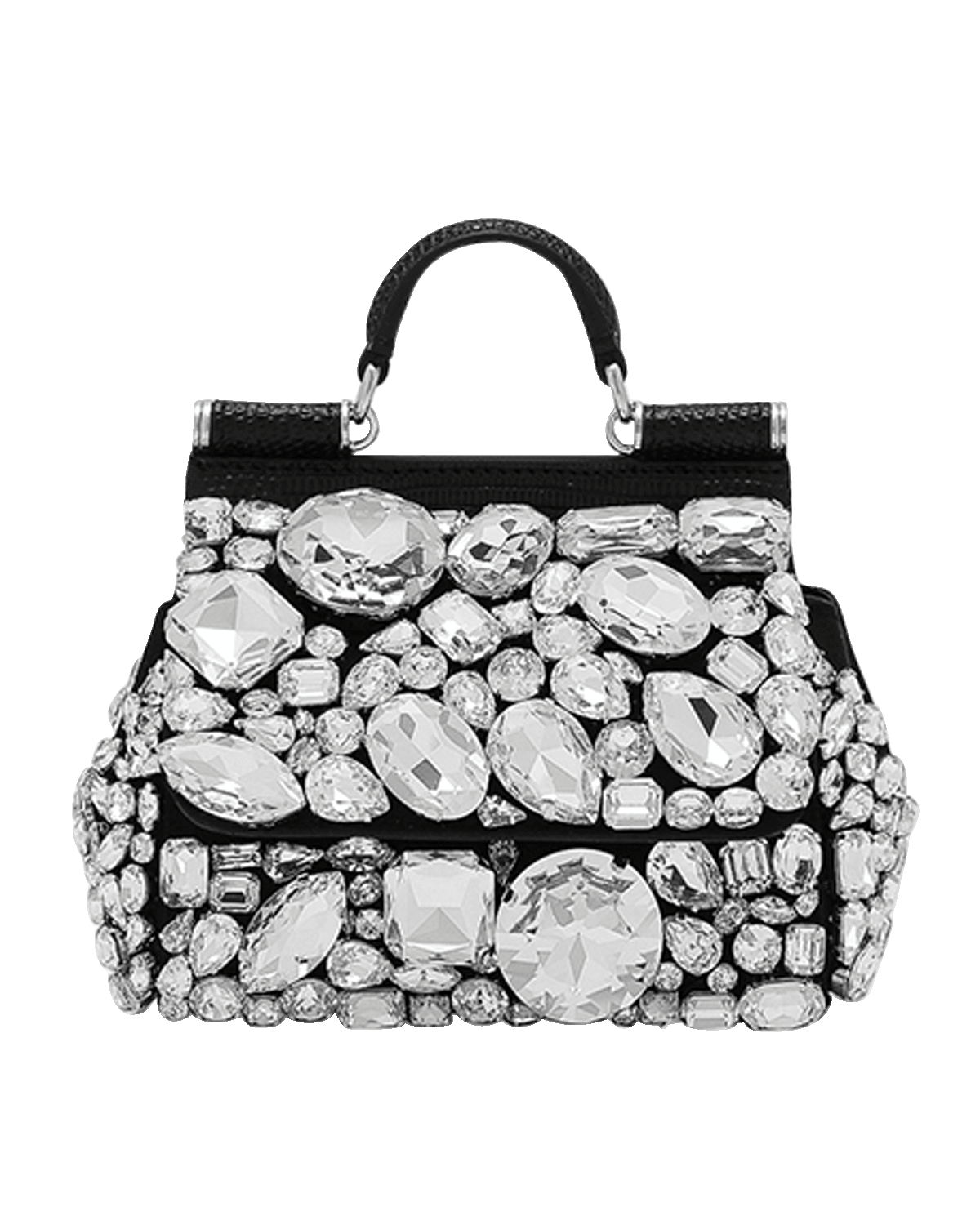 Dolce&Gabbana Sicily Mini Crystal Top-Handle Bag