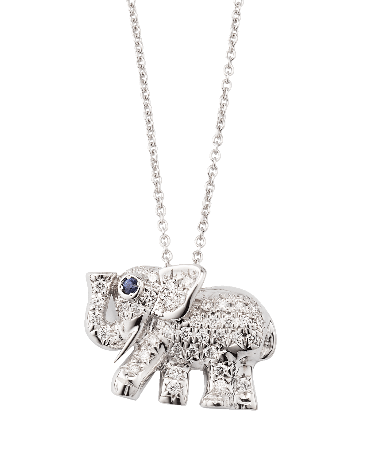 Roberto Coin 18K White Gold Elephant Necklace