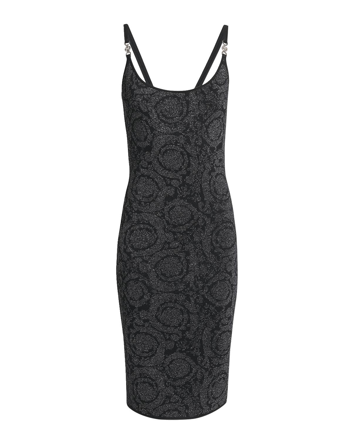 Versace Medusa '95 Metallic Barocco Knit Sleeveless Dress