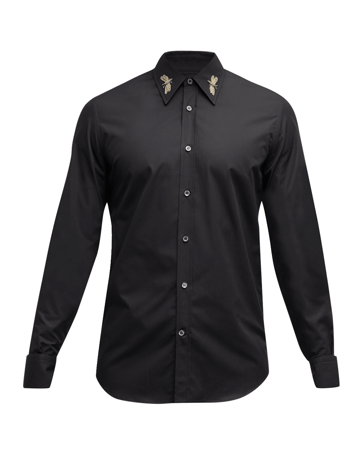 Alexander McQueen Men's Embroidered Dragonfly Sport Shirt