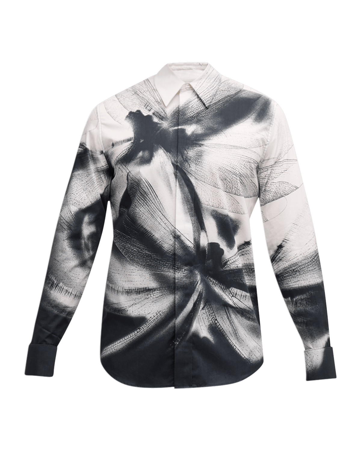 Alexander McQueen Men's Dragonfly-Print Dress Shirt