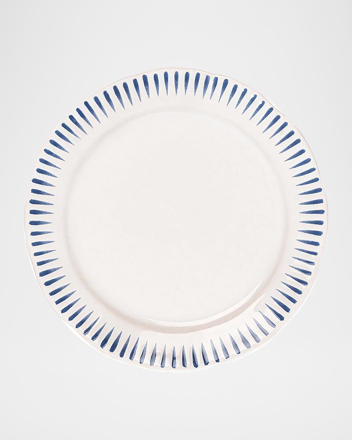 Juliska Ceramics Sitio Stripe Delft Blue Dinner Plate