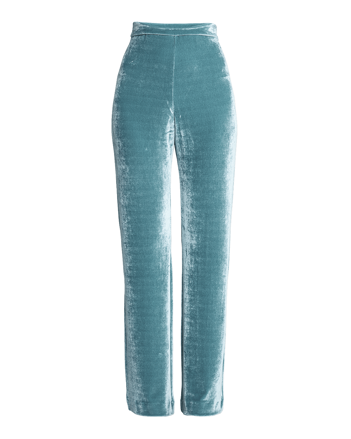 Jil Sander High-Rise Velvet Straight-Leg Pants