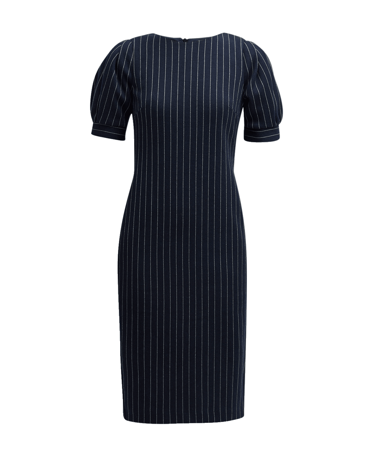 Max Mara Tunica Striped Puff-Sleeve Midi Dress