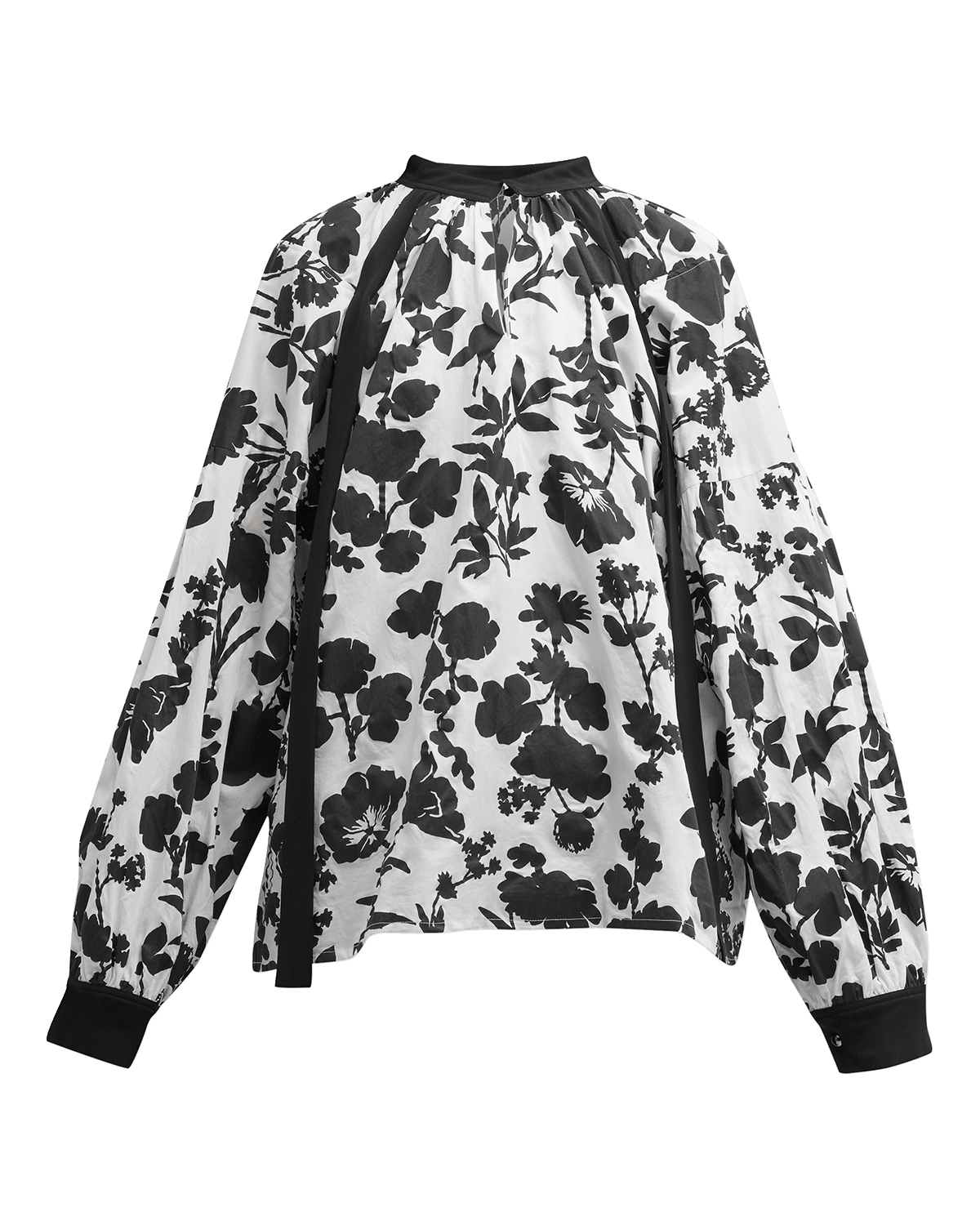 Max Mara Gaetana Floral-Print Long-Sleeve Blouse