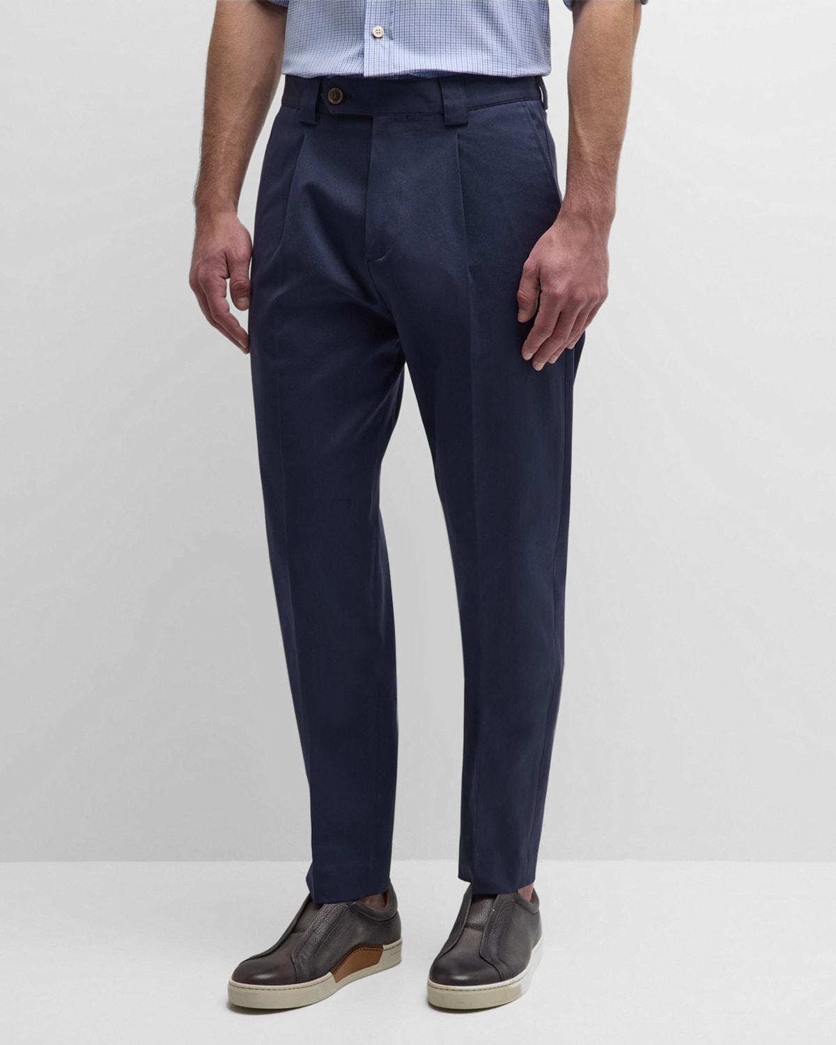Paul Smith Men's Cotton Pleated Trousers
