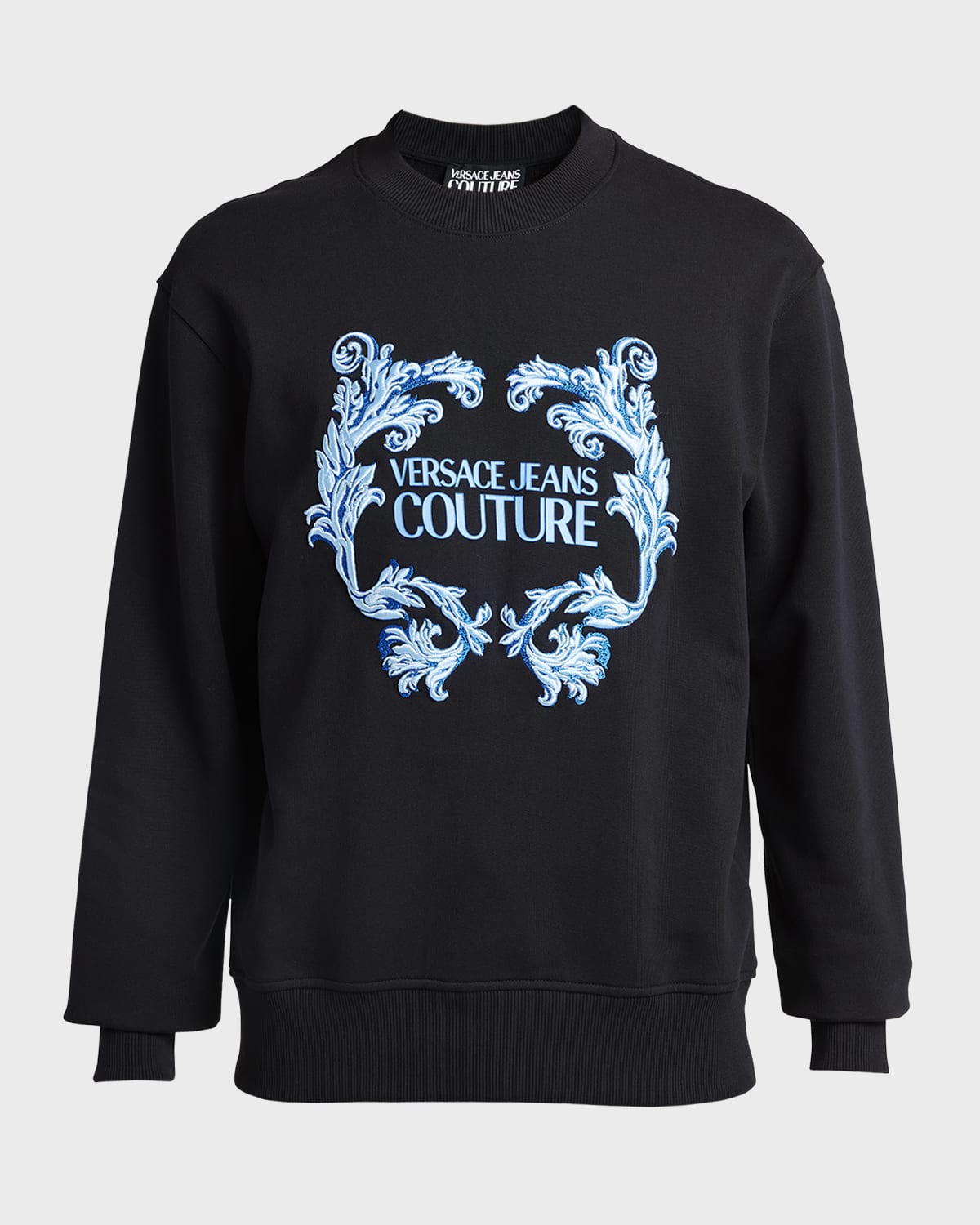 Versace Jeans Couture Men's Embroidered Baroque Logo Sweatshirt