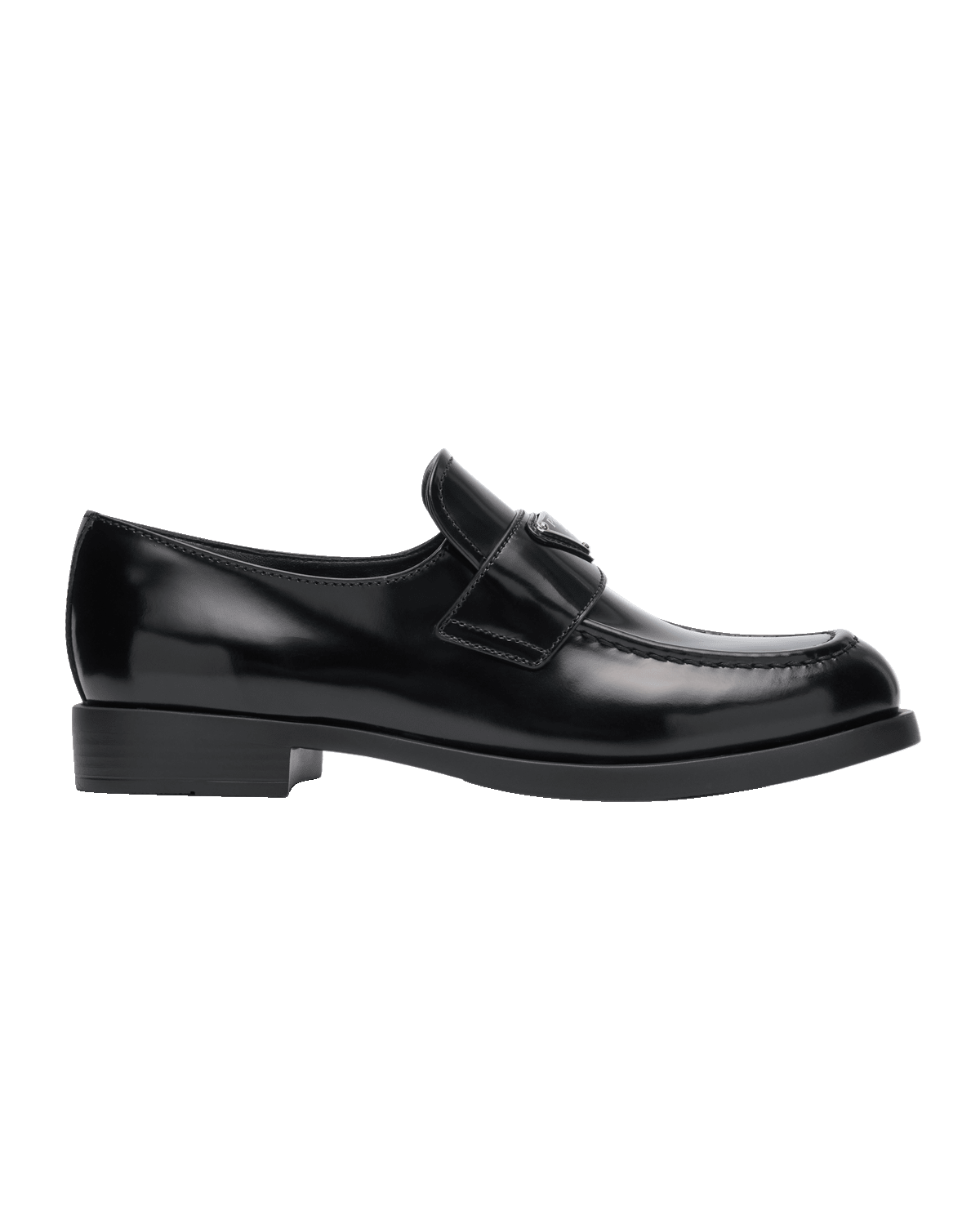 Prada Leather Slip-On Flat Loafers