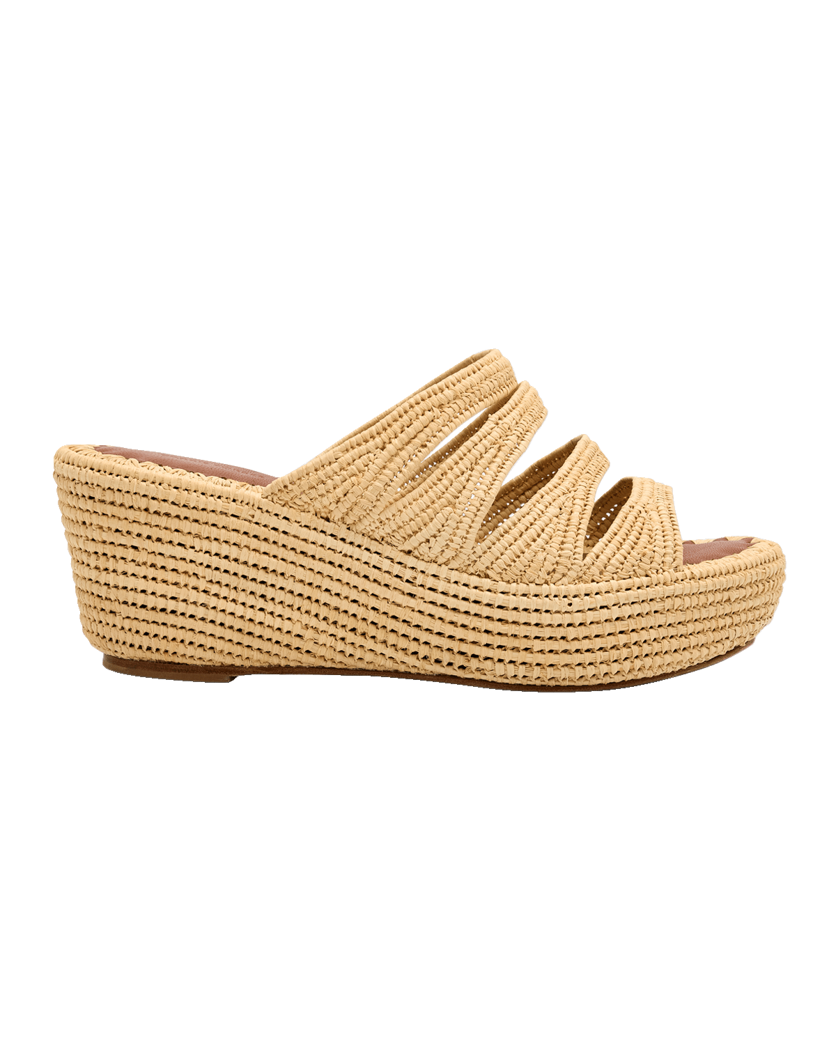 Carrie Forbes Medi Raffia Wedge Slide Sandals