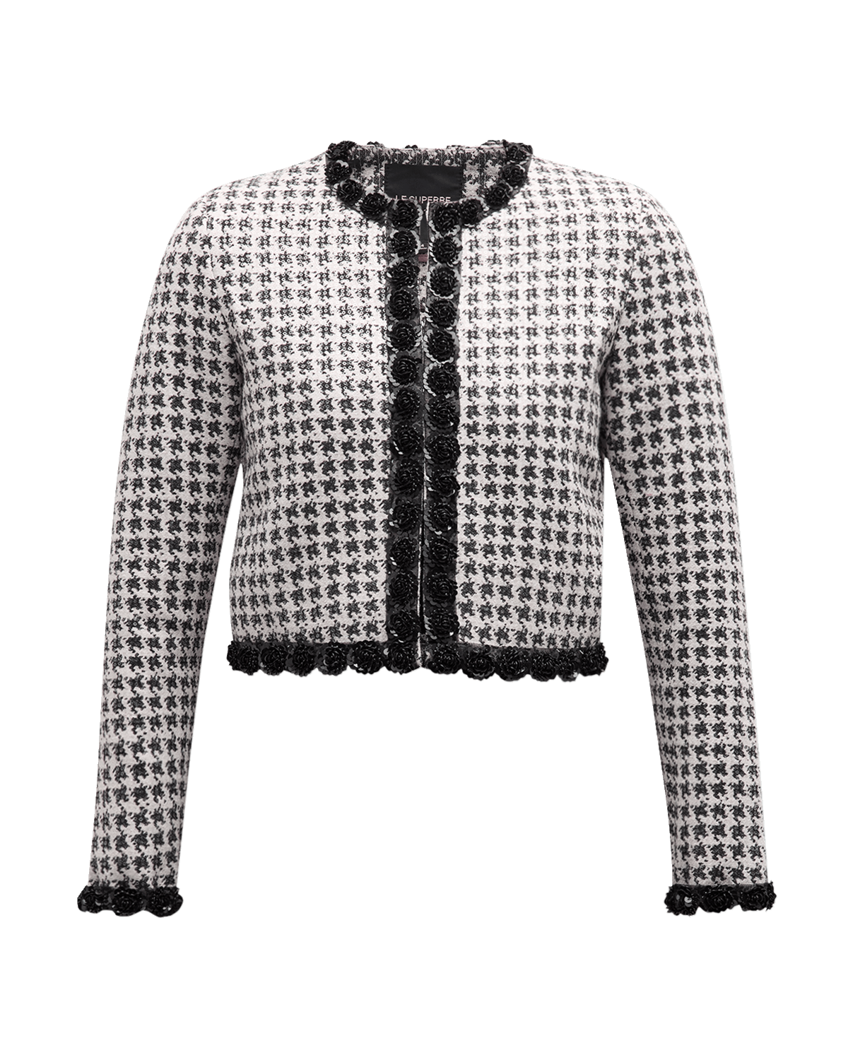 Le Superbe Rosebud Houndstooth Jacket