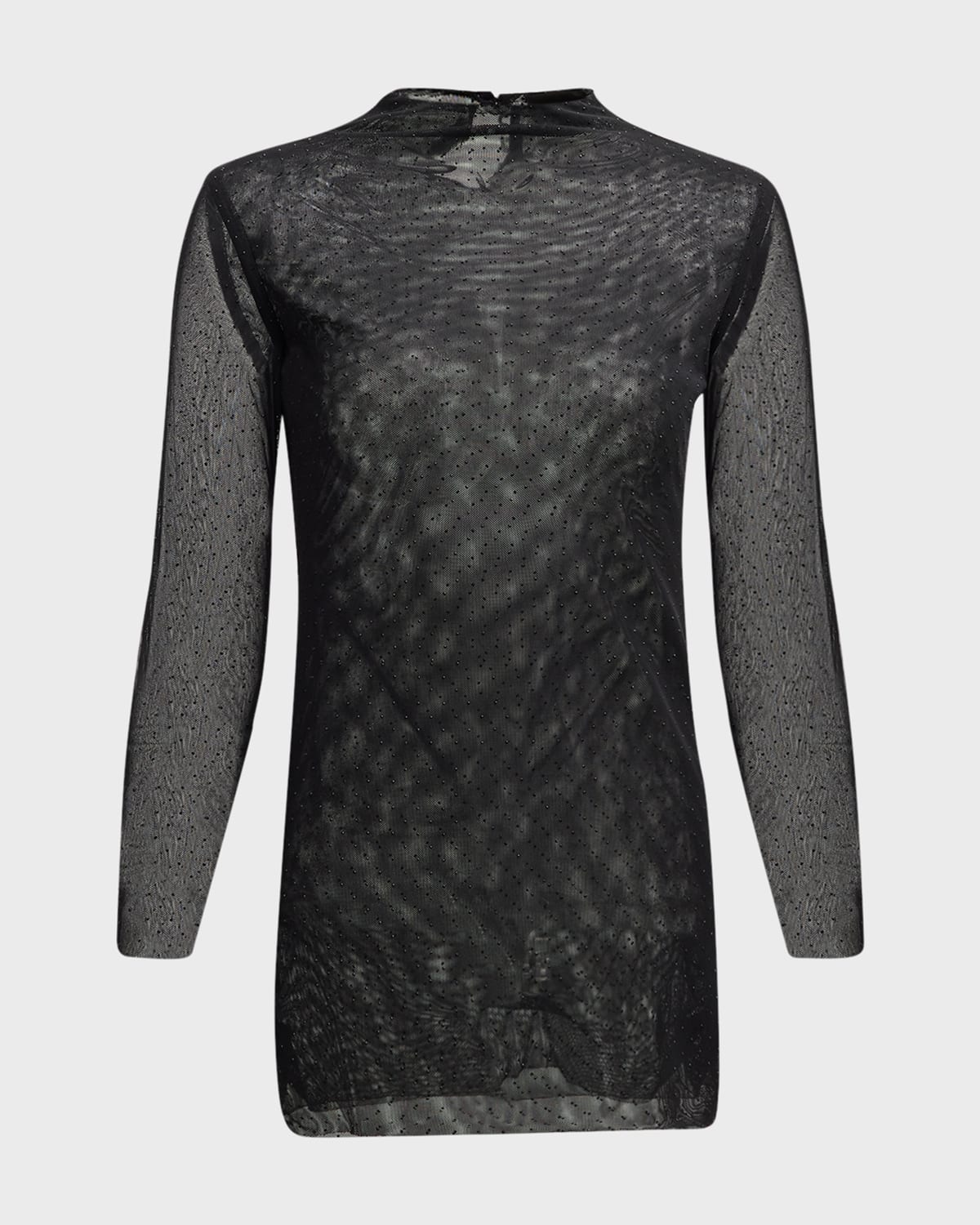 Le Superbe Double Disco Long-Sleeve Mesh Top