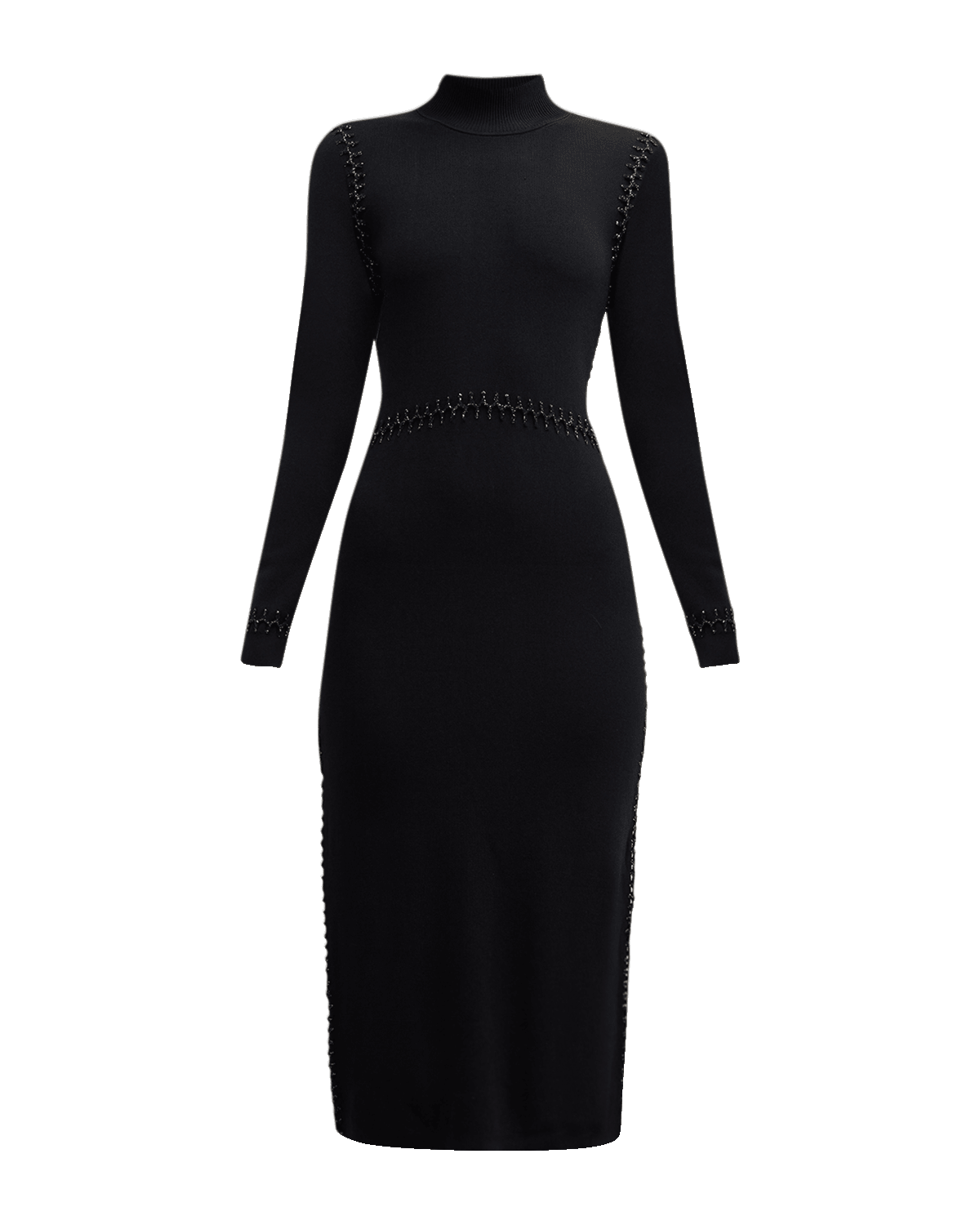 Elie Tahari The Azure Mock-Neck Midi Sweater Dress