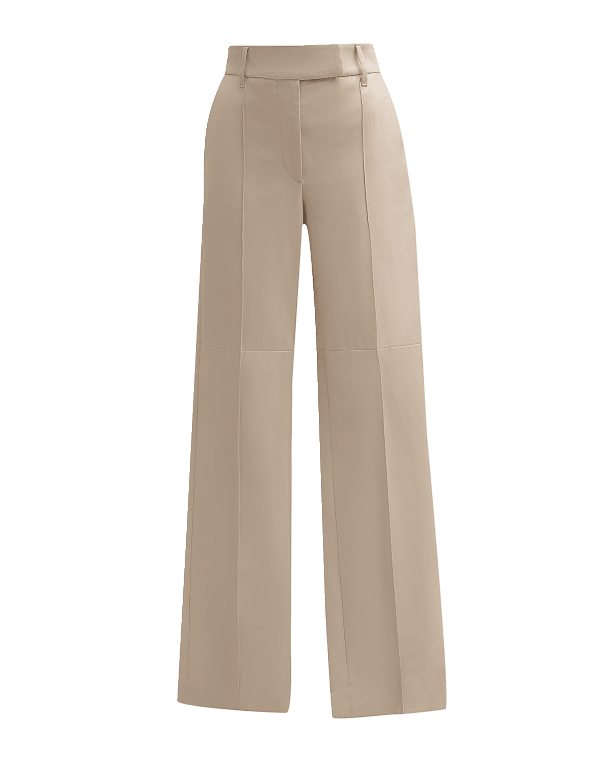 Brunello Cucinelli Stretch Leather Straight-Leg Pants