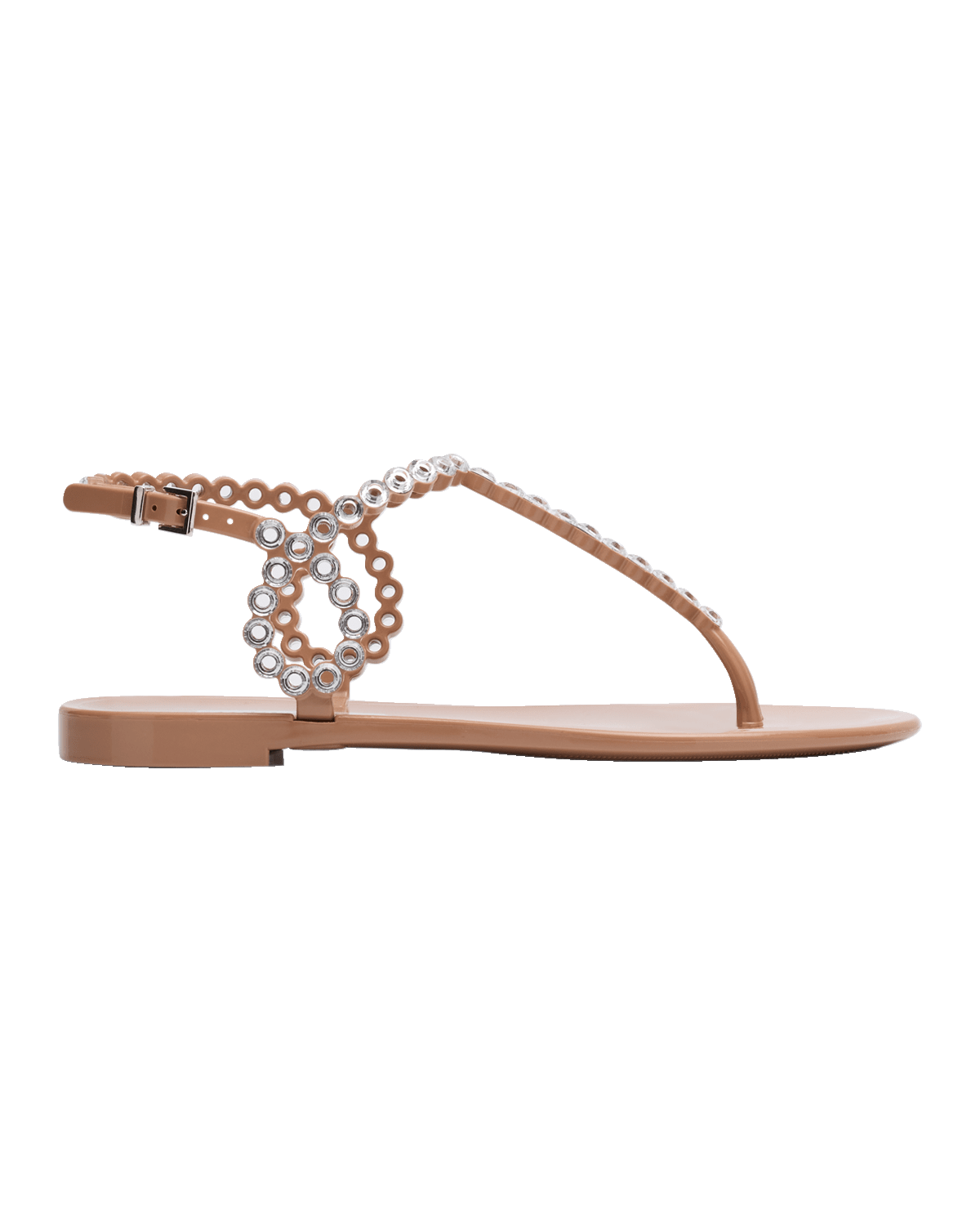 Aquazzura Almost Bare Crystal Jelly Slingback Sandals