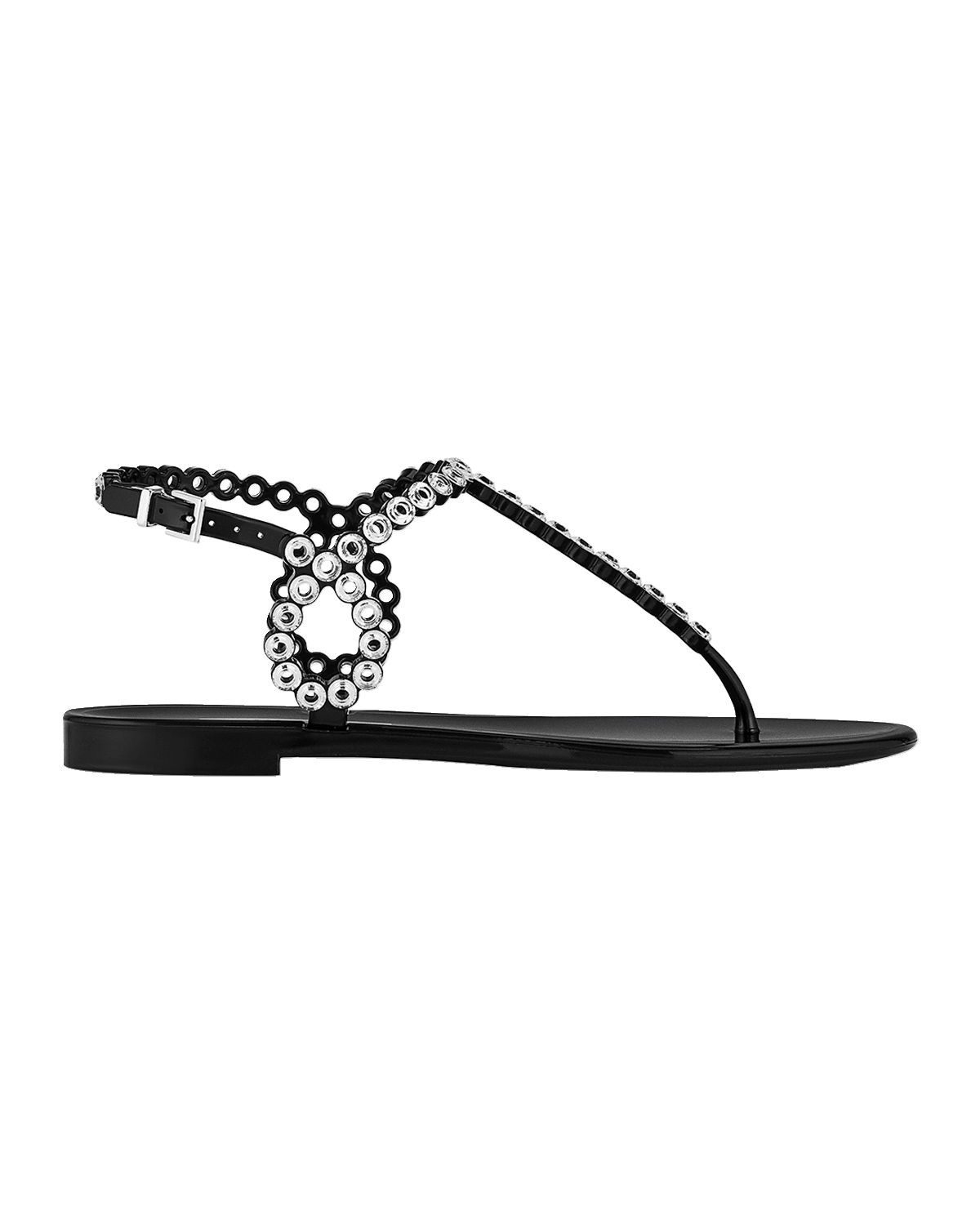 Aquazzura Almost Bare Crystal Jelly Slingback Sandals