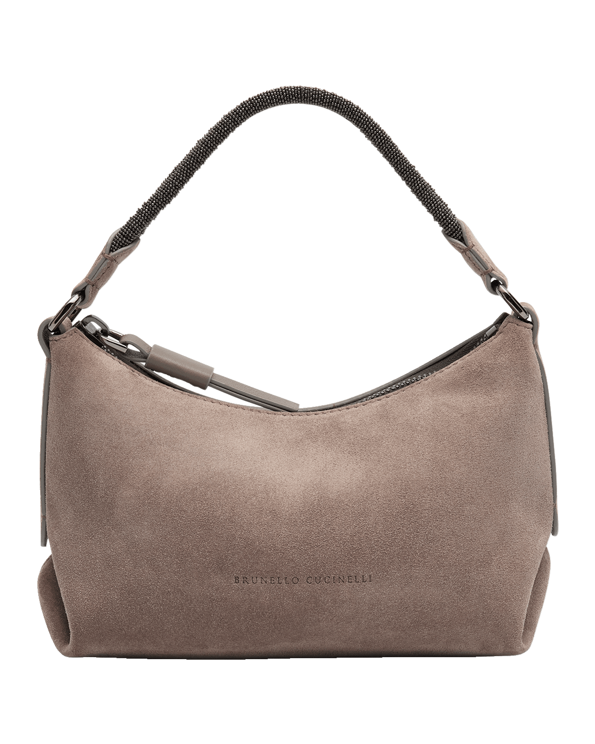 Brunello Cucinelli Mini Monili Suede Shoulder Bag