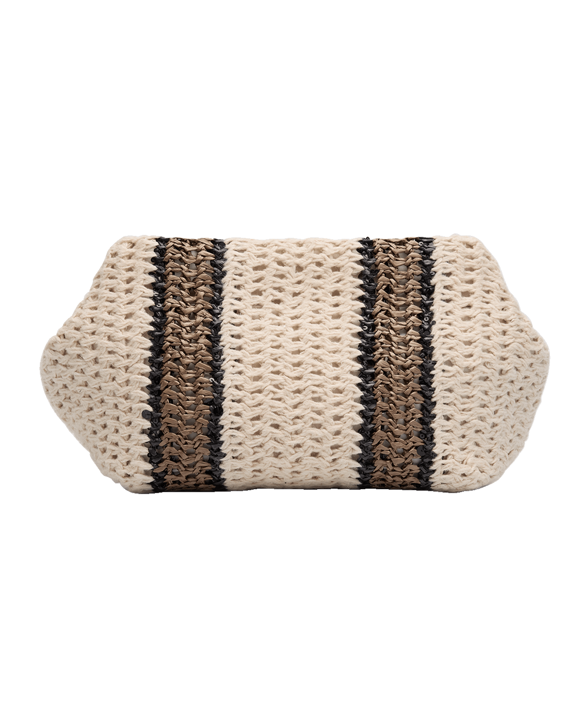 Brunello Cucinelli Striped Crochet Clutch Bag
