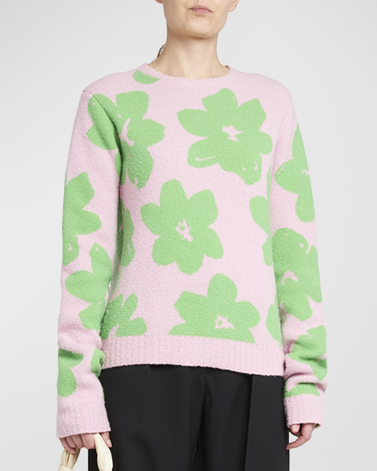 Jil Sander Flower Knit Crewneck Sweater