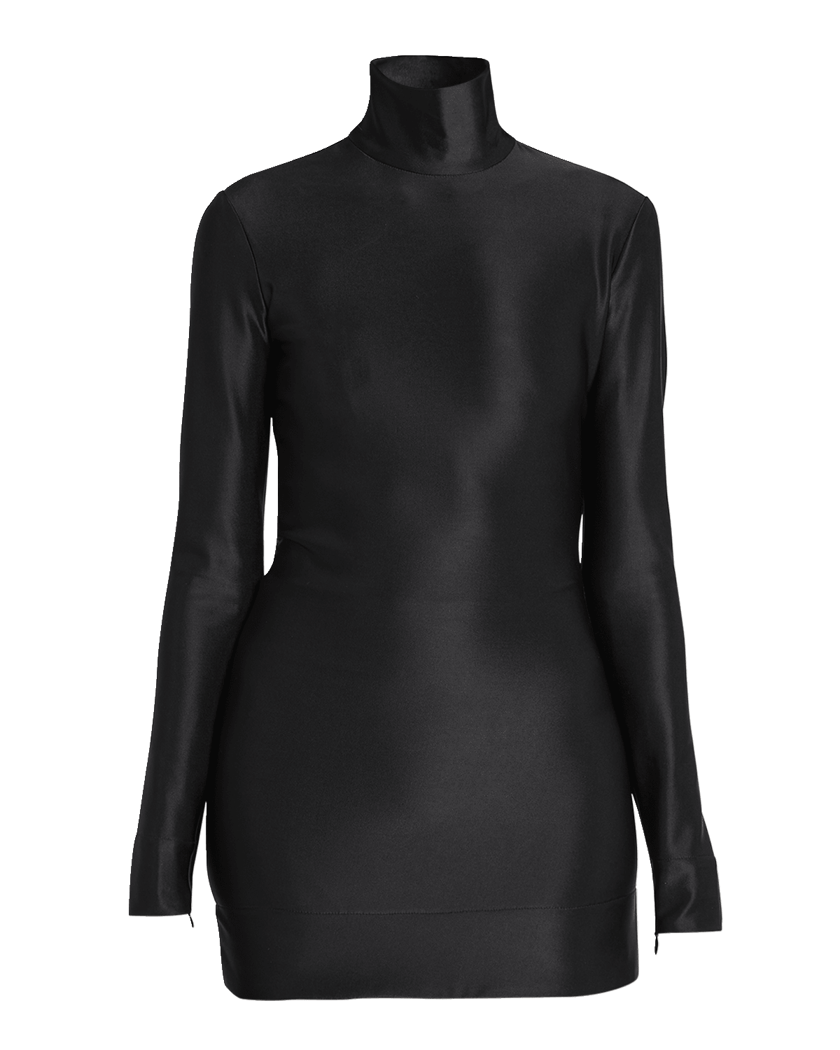 Jil Sander Turtleneck Zip-Hem Long-Sleeve Top