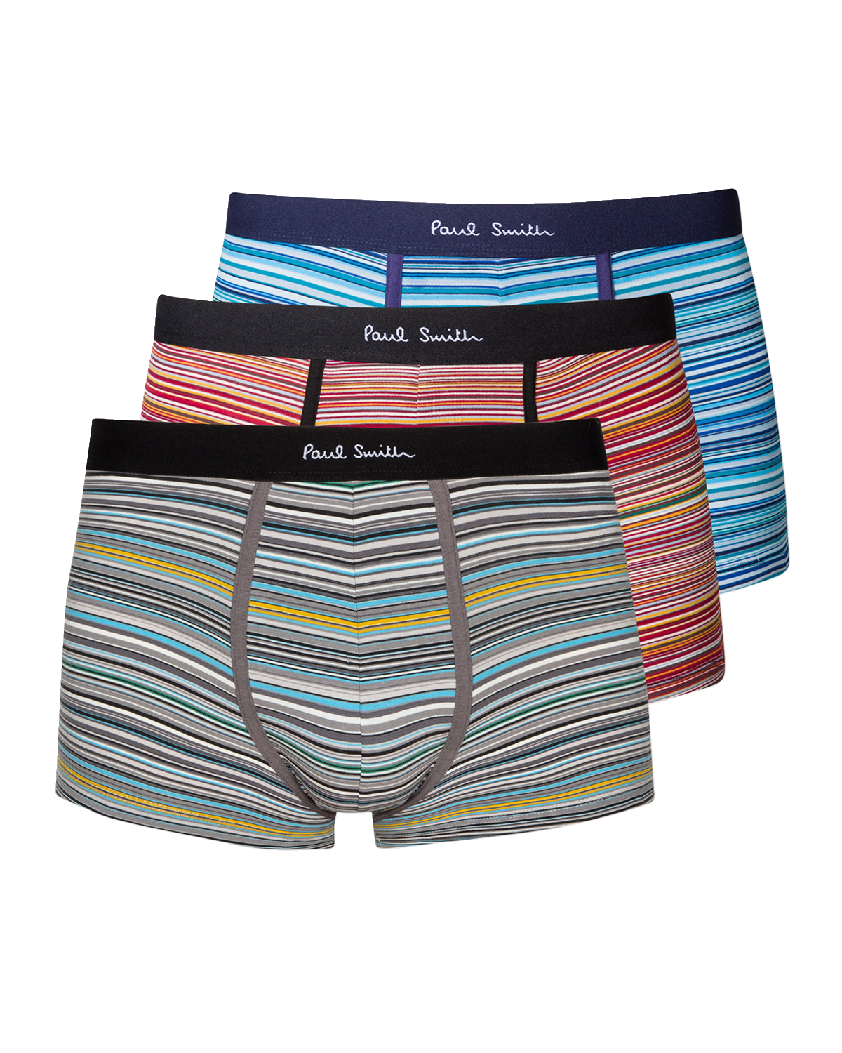 Paul Smith Men's 3-Pack Mixed Signature Stripe Trunks