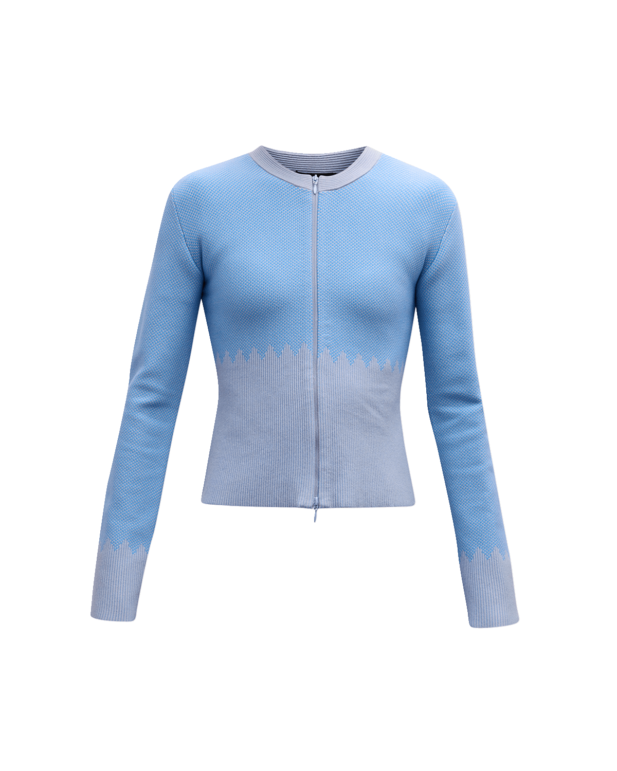 Emporio Armani Geometric Jacquard-Knit Zip-Front Jacket