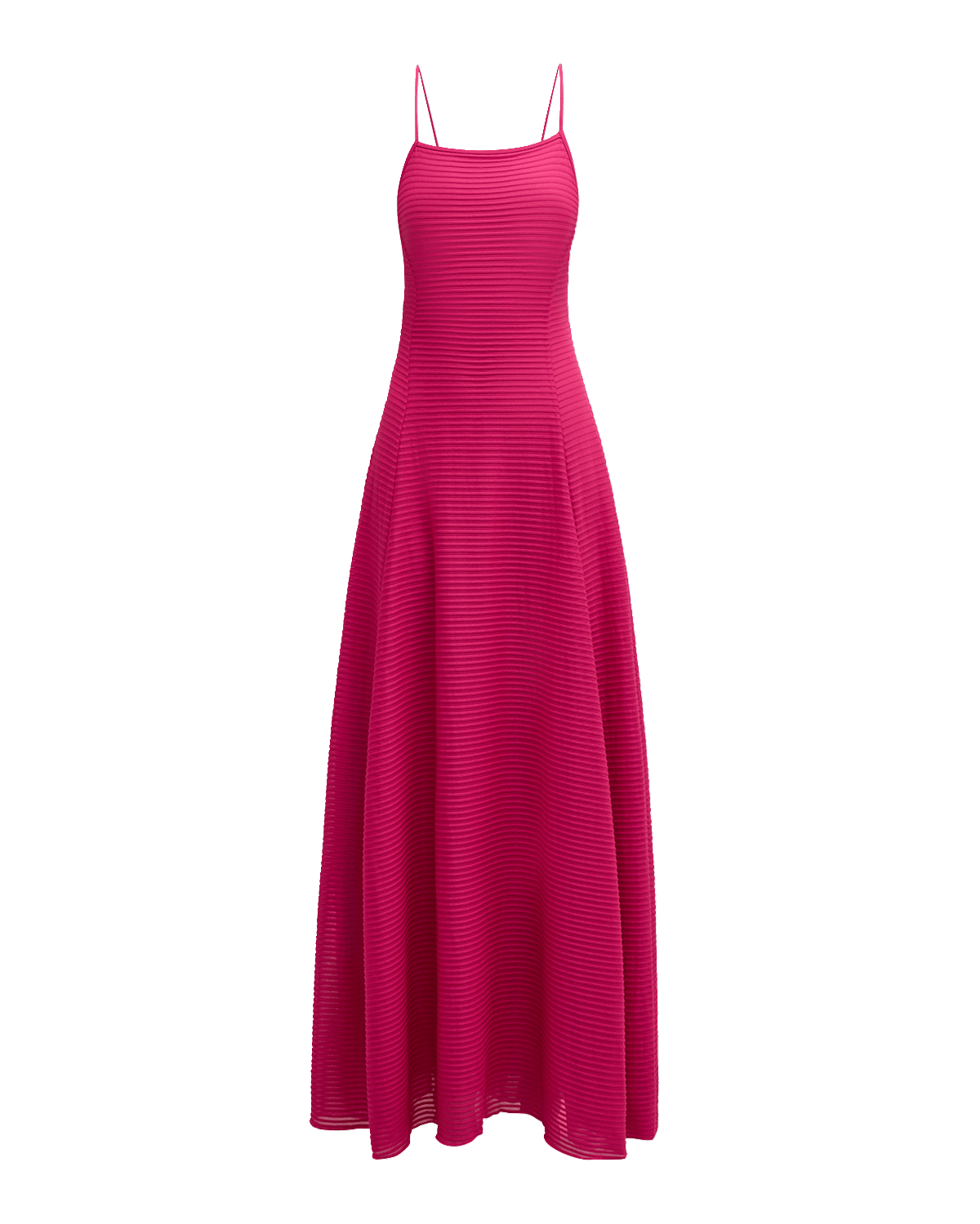 Emporio Armani Ribbed A-Line Jersey Halter Maxi Dress