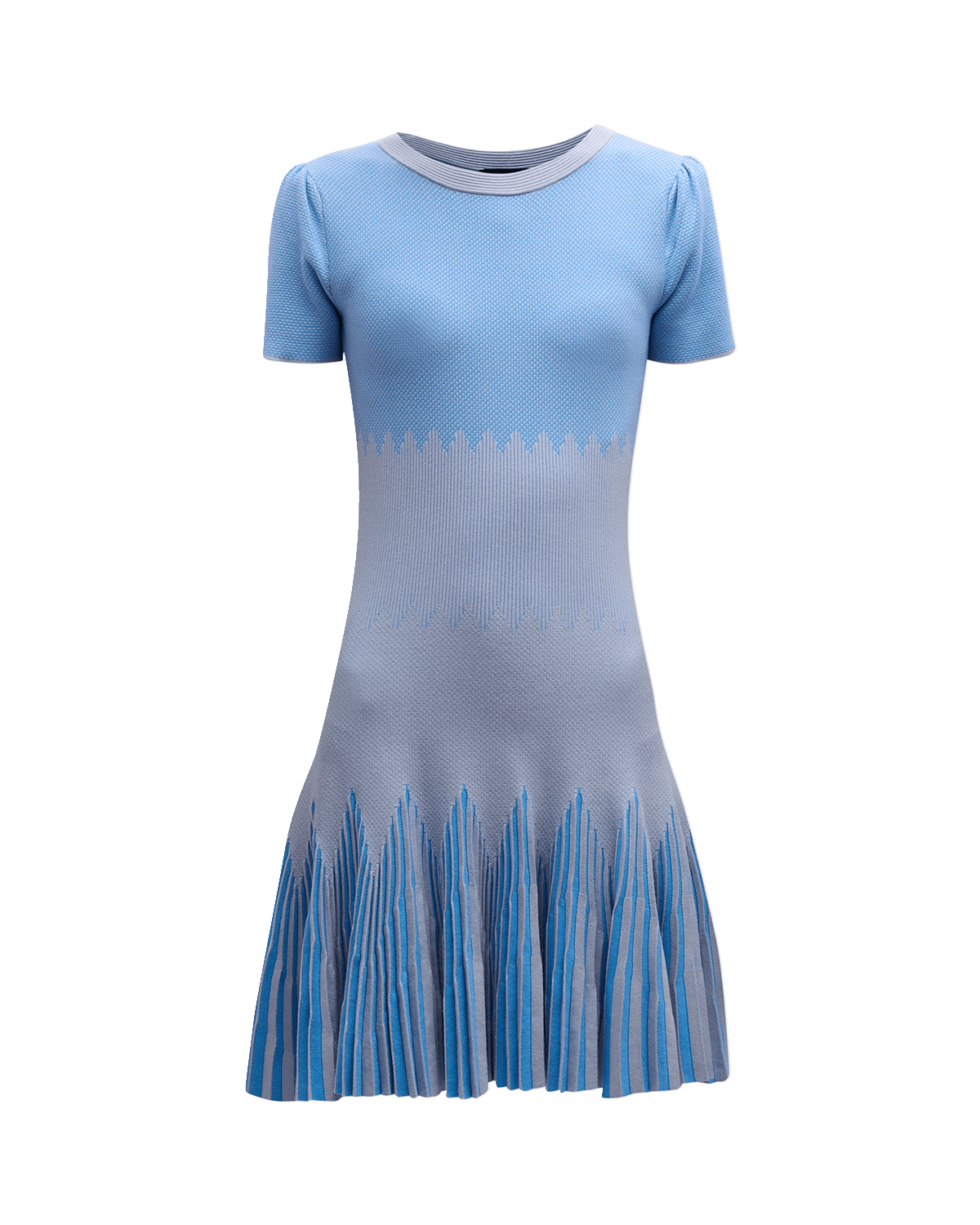 Emporio Armani Geometric Jacquard-Knit Godet Mini Dress