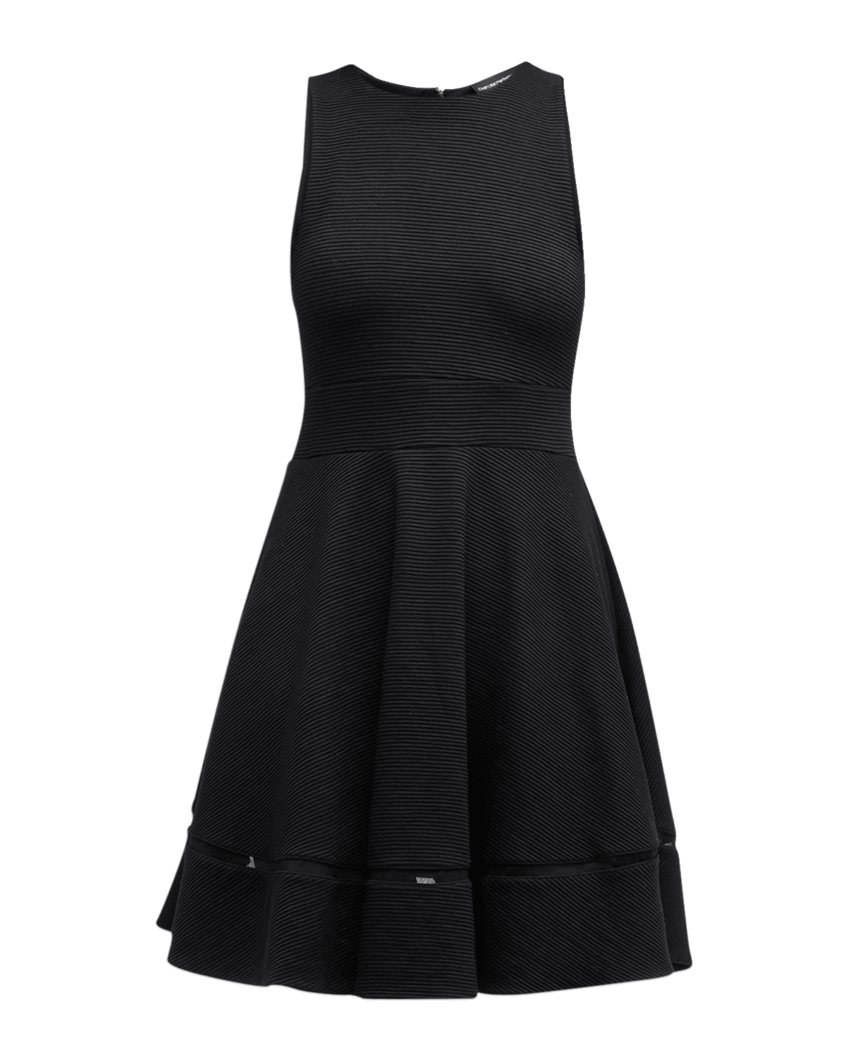 Emporio Armani Fit-&-Flare Ottoman Jersey Mini Dress