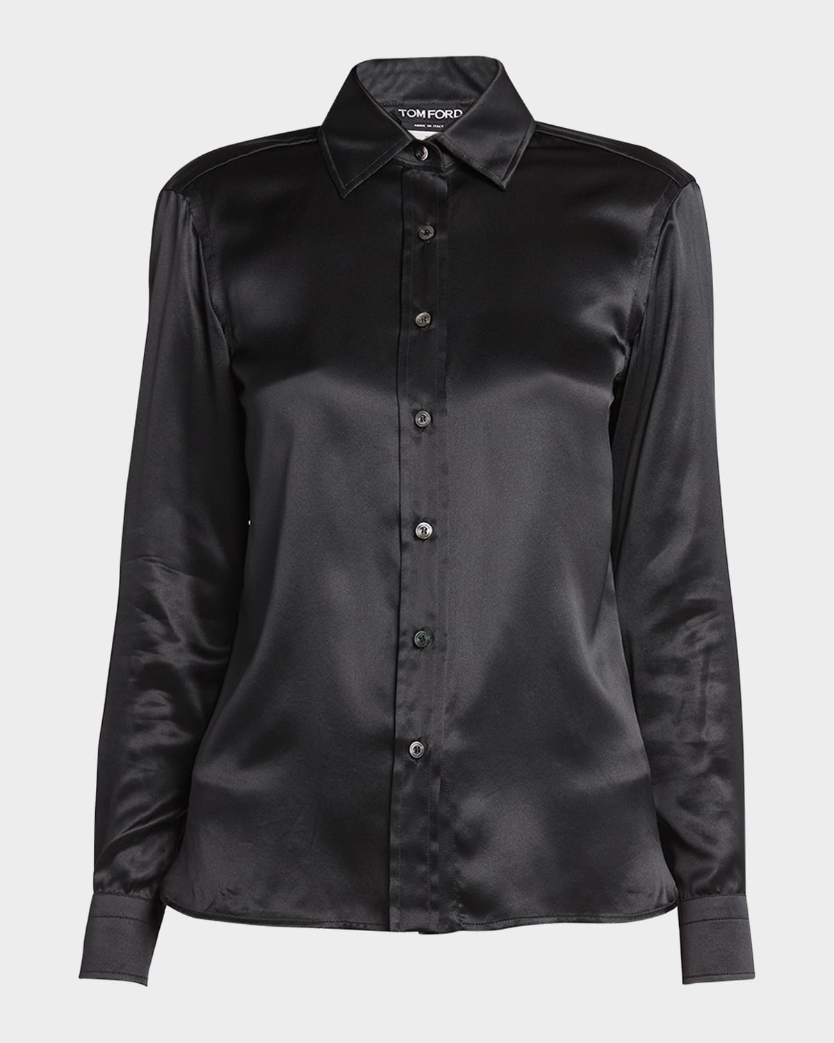 TOM FORD Button Up Silk Satin Shirt