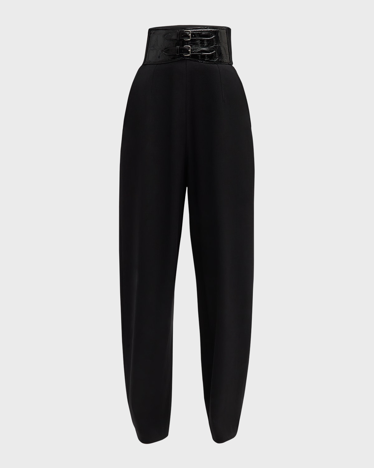 ALAIA High-Rise Belted Trousers