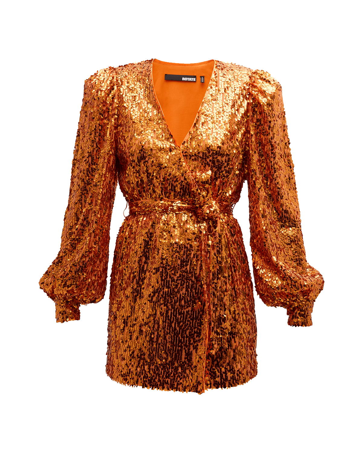 Rotate Birger Christensen Long-Sleeve Sequined Mini Dress