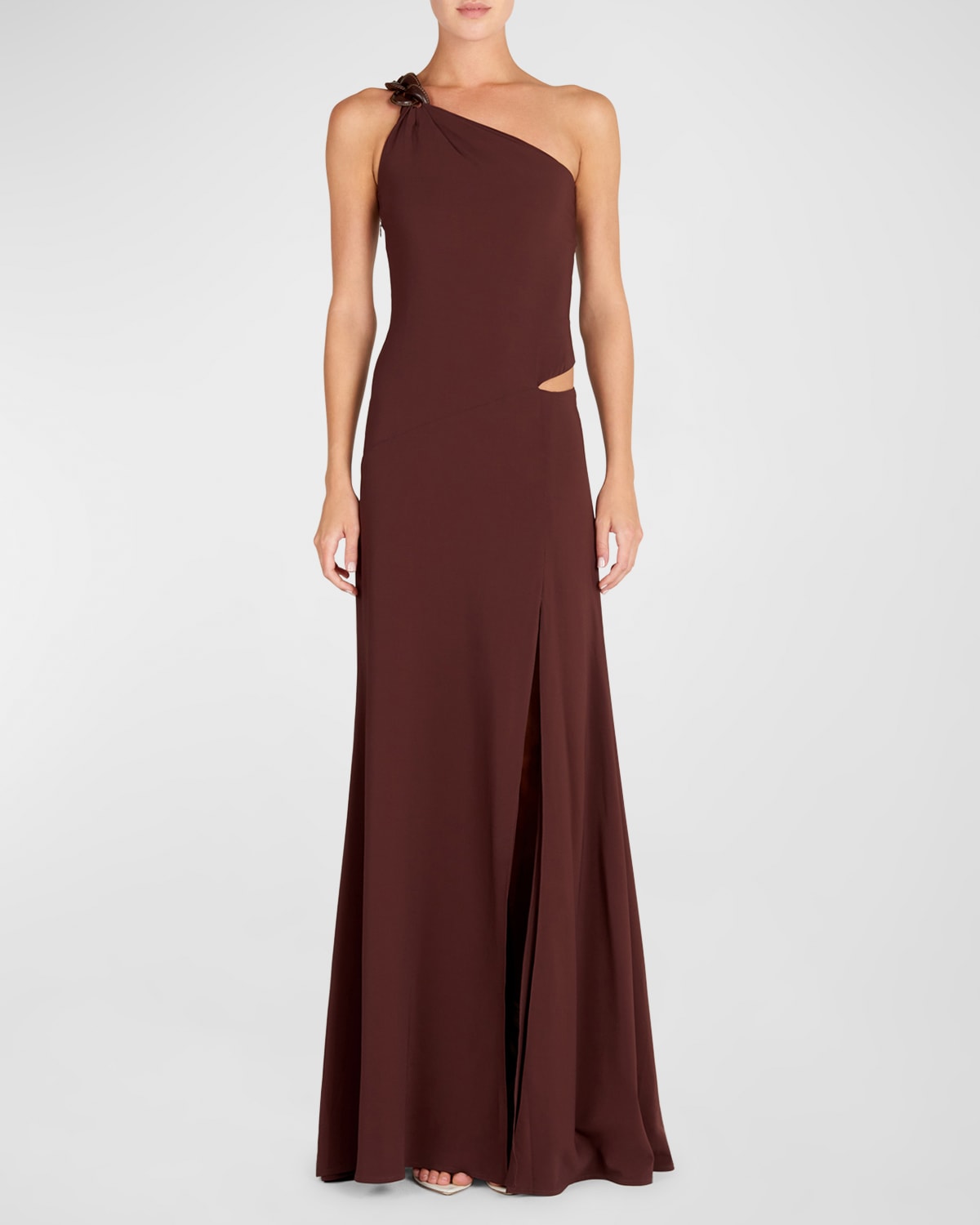 Silvia Tcherassi Nix One-Shoulder Cutout Gown