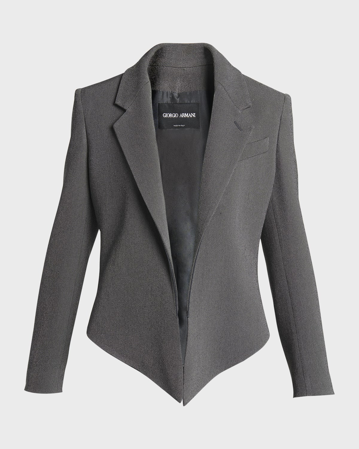 Giorgio Armani Open-Front Textured Viscose Blazer