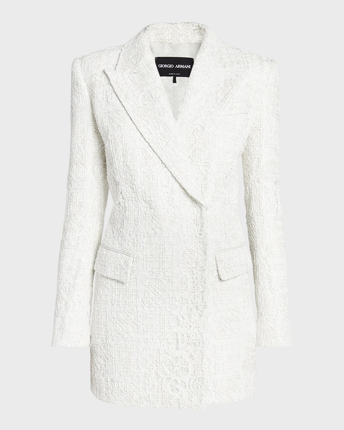 Giorgio Armani Broderie Cordonnet Lace Tailored Jacket