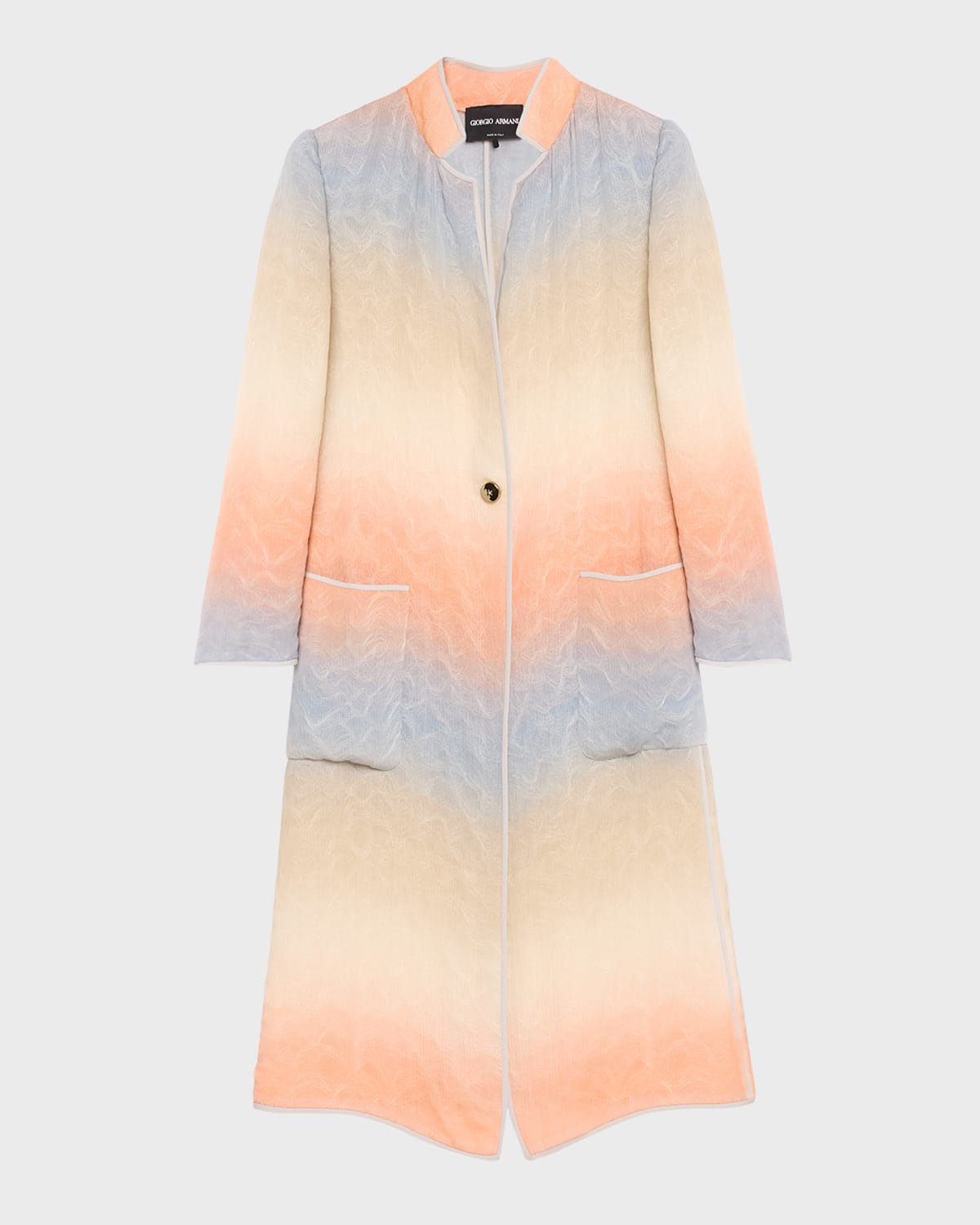 Giorgio Armani Silk Degrade Ombre Maxi Coat